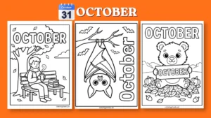 printable October coloring pages 31 days printable pdf collection