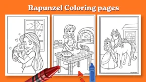 Rapunzel Coloring Pages (PDFs for Kids & Adults)