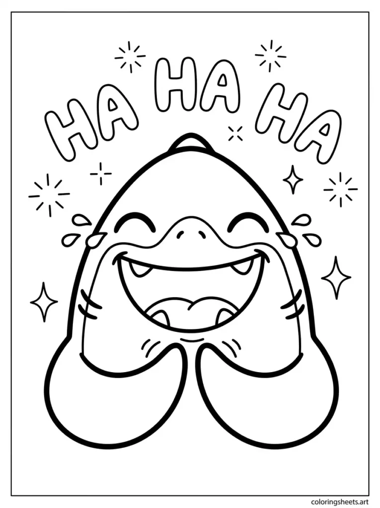 Shark feeling sleepy and tired coloring page for toddlers free printable