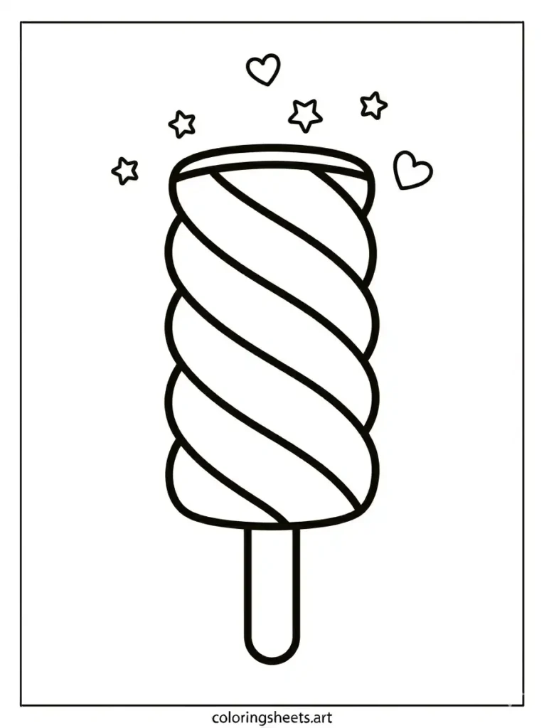 Simple swirly twister popsicle free printable pdf for kids