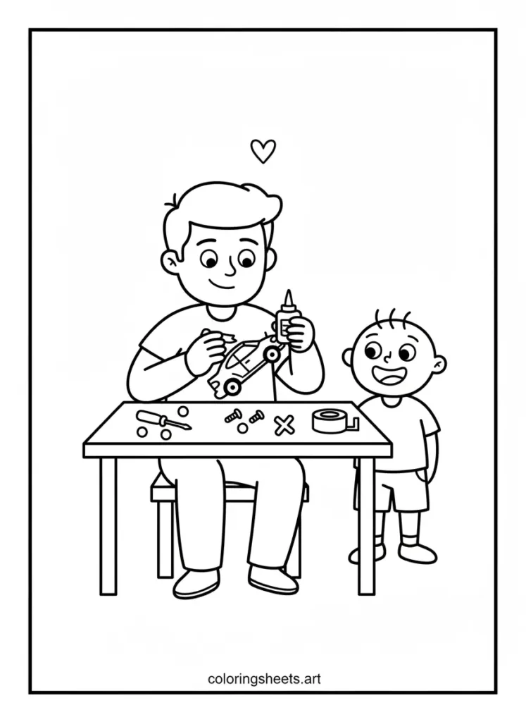 super-dad-coloring-pages-hanging-picture-frame