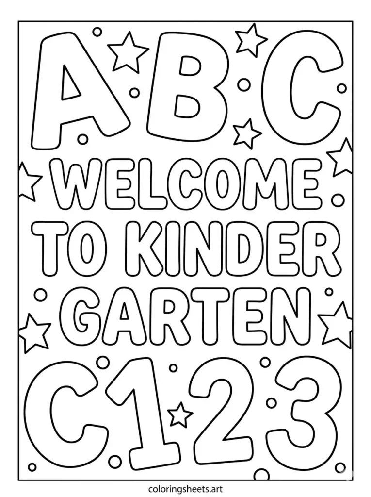 Welcome to kindergarten welcome back to school coloring sheets for toddlers free printable