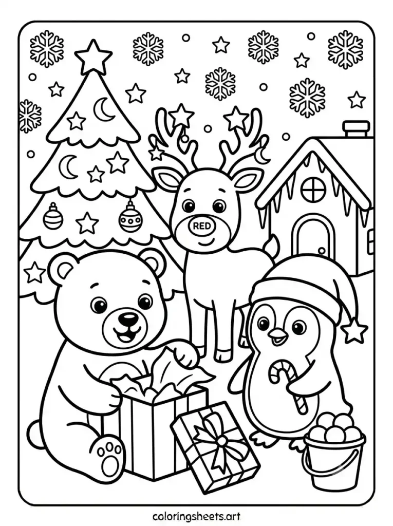 Zoo animals coloring pages Christmas gifts zoo printable for kids